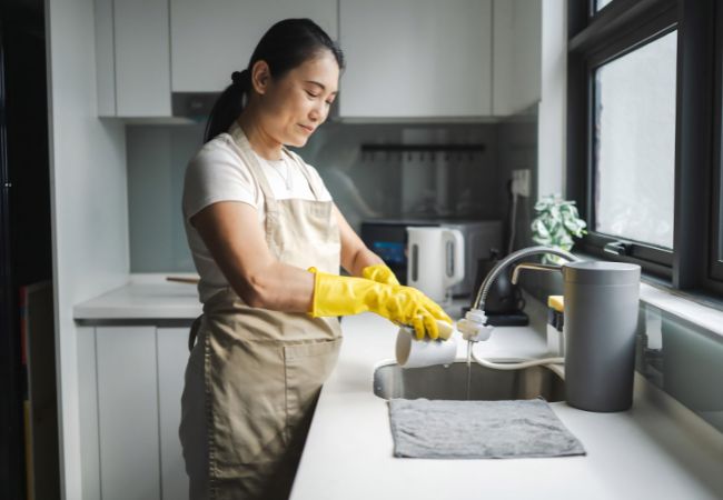 Giúp việc theo giờ Sài Gòn Ba Miền hỗ trợ lau dọn và vệ sinh khu vực bếp gia đình