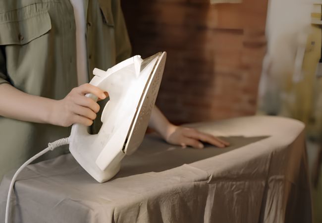 Dịch vụ giúp việc nhà hỗ trợ là ủi và sắp xếp quần áo gọn gàng