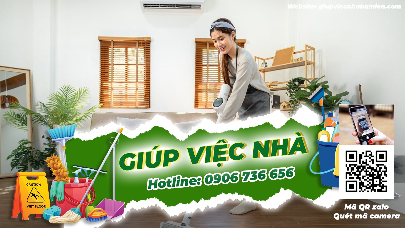 Người giúp việc nhà ở lại 24/24 trong nhà