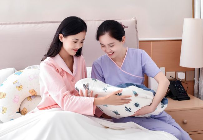 Dịch vụ chăm sóc mẹ và bé hỗ trợ mẹ bế và chăm sóc em bé tại nhà
